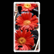 Coque LG Optimus L9 Fleurs Zen rouge 10
