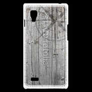 Coque LG Optimus L9 Rose des vents sur fond en bois