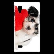 Coque LG Optimus L9 chiot calin
