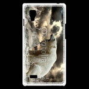 Coque LG Optimus L9 Ours blanc en colère
