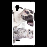 Coque LG Optimus L9 Duo chien et chat