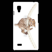 Coque LG Optimus L9 Chaton sur une corde