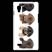 Coque LG Optimus L9 Alignement de petits chiens