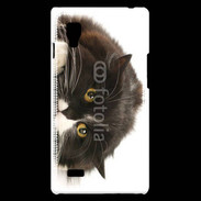 Coque LG Optimus L9 Chat noir et blanc