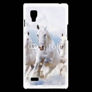 Coque LG Optimus L9 Chevaux blancs