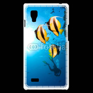 Coque LG Optimus L9 Poisson jaune et noir
