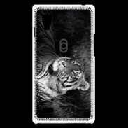 Coque LG Optimus L9 Tigre du Bengale en noir et blanc