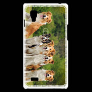 Coque LG Optimus L9 Groupe de 5 chiens Border Collie