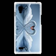 Coque LG Optimus L9 Couple de Cygnes