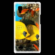 Coque LG Optimus L9 Poissons exotiques jaune 5