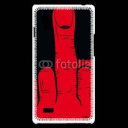 Coque LG Optimus L9 Red hand show fuck