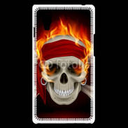 Coque LG Optimus L9 Tête de mort en flamme