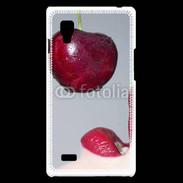 Coque LG Optimus L9 Cerise et bouche 3
