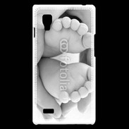 Coque LG Optimus L9 Pieds de bébé noir et blanc