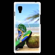 Coque LG Optimus L9 Plage Brésil et noix de coco