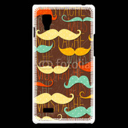 Coque LG Optimus L9 Fond en moustache