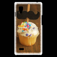 Coque LG Optimus L9 Cupcake moustache