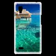 Coque LG Optimus L9 Bungalow sur l'eau des tropiques