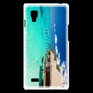 Coque LG Optimus L9 Bungalow sur mer tropicale