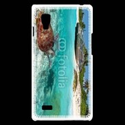 Coque LG Optimus L9 Belle plage avec tortue