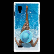 Coque LG Optimus L9 Femme à la piscine