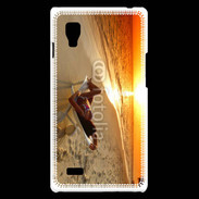 Coque LG Optimus L9 Couché de soleil agréable sur la plage