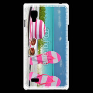 Coque LG Optimus L9 La vie en rose à la plage