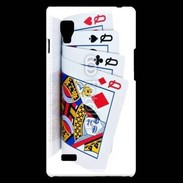 Coque LG Optimus L9 Carré de dames au poker