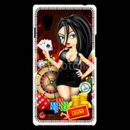 Coque LG Optimus L9 Lady au casino