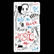 Coque LG Optimus L9 Eléments de musique en dessin