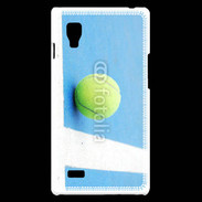 Coque LG Optimus L9 Cours de tennis béton bleu