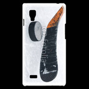 Coque LG Optimus L9 Crosse et palet de Hockey sur glace