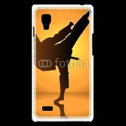 Coque LG Optimus L9 Silhouette de karatéka