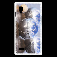 Coque LG Optimus L9 Boule de pétanque chromée