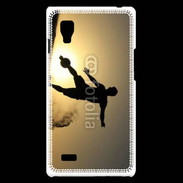 Coque LG Optimus L9 beach soccer couché du soleil