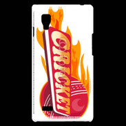 Coque LG Optimus L9 Cricket balle flamme