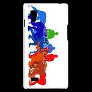 Coque LG Optimus L9 Illustration mêlée de rugby