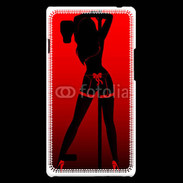 Coque LG Optimus L9 Pole danseuse noir et rouge