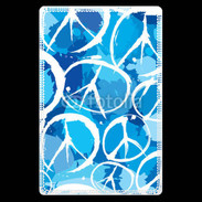 Etui carte bancaire Peace and love Bleu