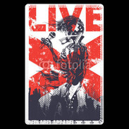 Etui carte bancaire Tête de mort en concert live