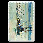 Etui carte bancaire Peinture bateau de pêche