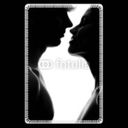 Etui carte bancaire Couple d'amoureux en noir et blanc