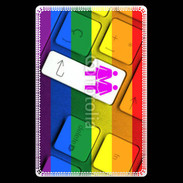 Etui carte bancaire Lesbian keyboard