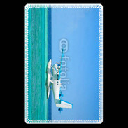 Etui carte bancaire Hydravion au dessus de la mer turquoise
