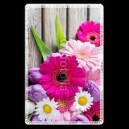 Etui carte bancaire Bouquet de fleur sur bois