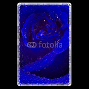 Etui carte bancaire Fleur rose bleue