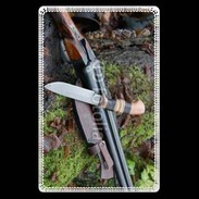 Etui carte bancaire Fusil de chasse et couteau 2