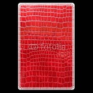 Etui carte bancaire Effet crocodile rouge