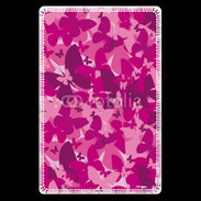 Etui carte bancaire Papillon rose