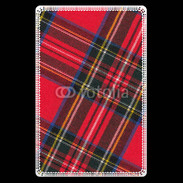 Etui carte bancaire Mode tissus écossais rouge